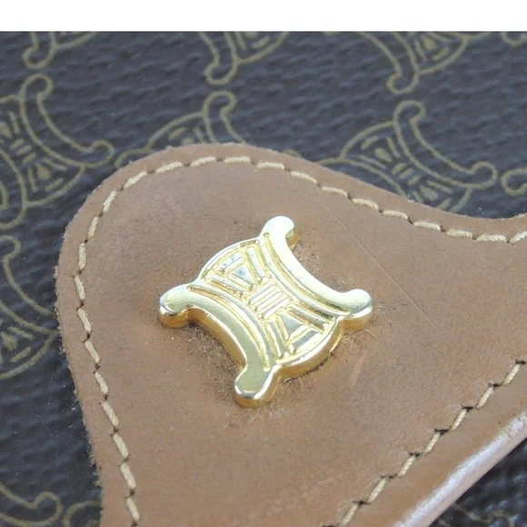 Celine Tan Leather Accessory with Gold Detail - Picture 9 of 9